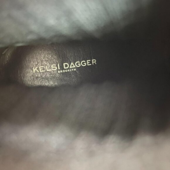 Kelsi Dagger Brooklyn Women's Woodland Black Leather Knit Booties Size 7.5 - Picture 6 of 12